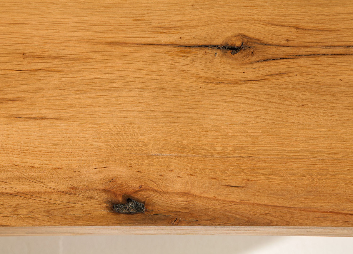 Banc de Table en Chêne et Métal Esprit Loft