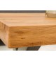 Table basse en bois et métal look industriel 110 cm