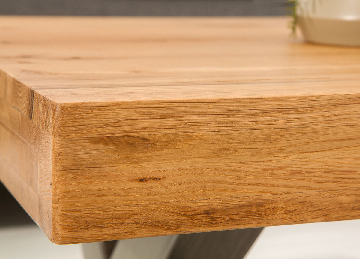 Table Basse - Bois et Métal Industriel 110 cm