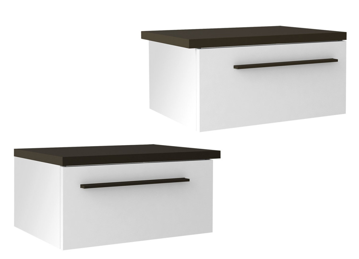 Lit 140/160/180 + chevet suspendu et armoire coulissantes