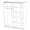 Lit 140/160/180 + chevet suspendu et armoire coulissantes