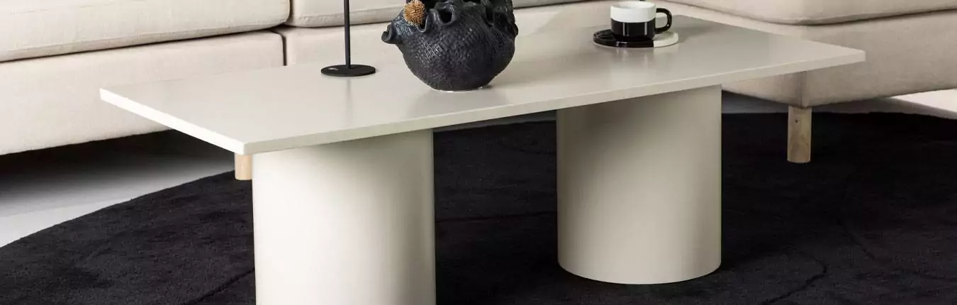 table basse tendance minimaliste couleur beige