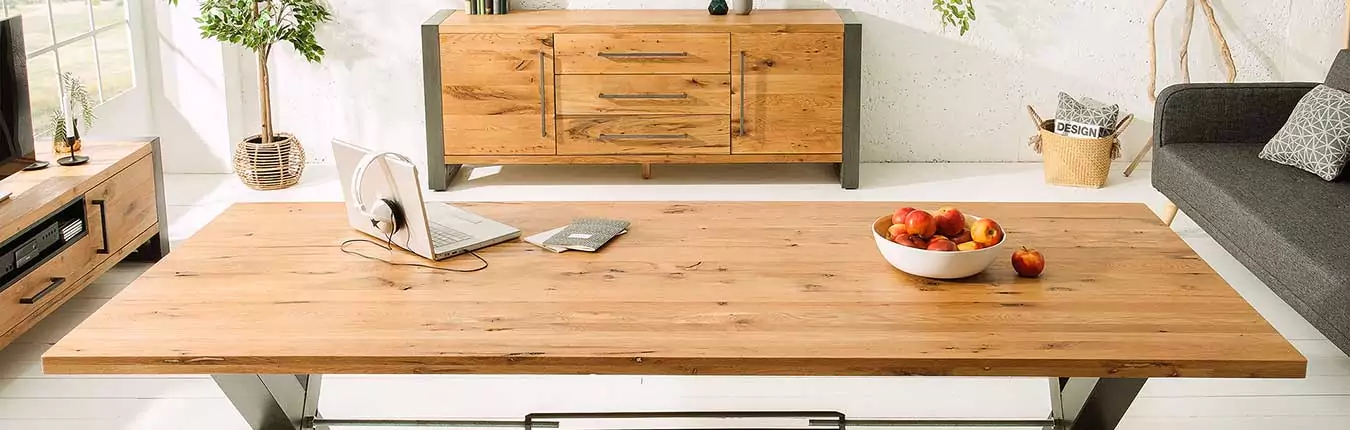 Ensemble de meuble salon séjour bois et métal industriel