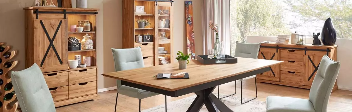 Meubles de salon et salle à manger en bois massif