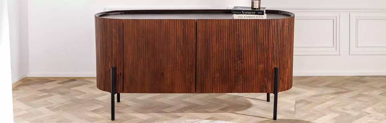 meuble en bois massif style rétro moderne
