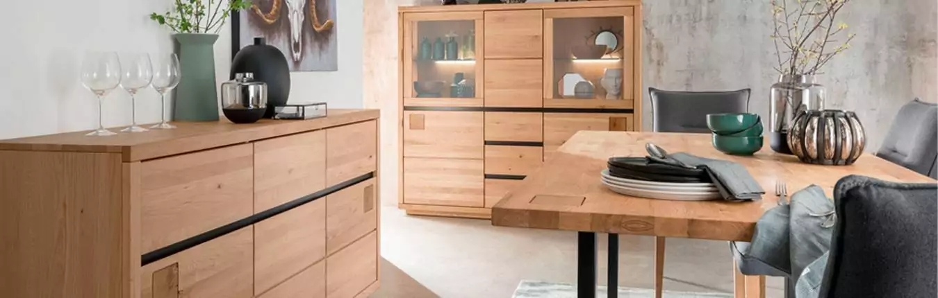 mobilier de salle à manger en chêne