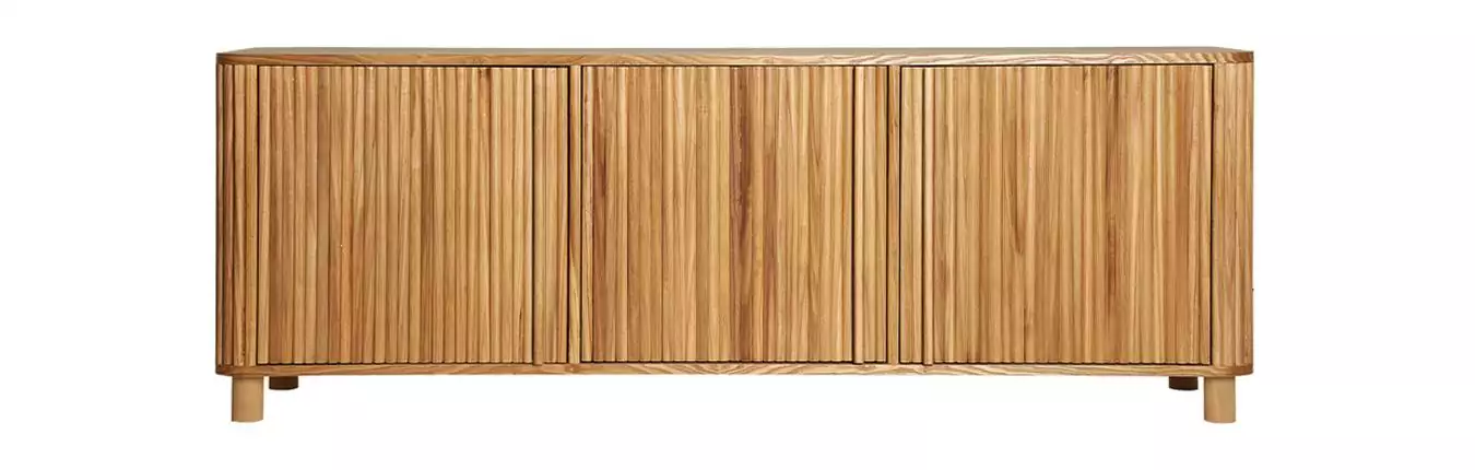 meuble tv moderne en bois massif de paulownia