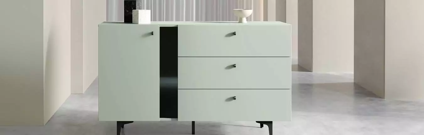 Mobilier style minimaliste coloré