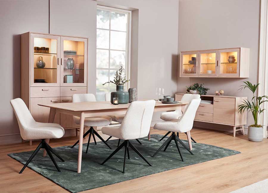meuble de salon salle à manger chêne blanchi