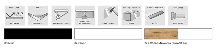 qualité du meuble de rangement noir