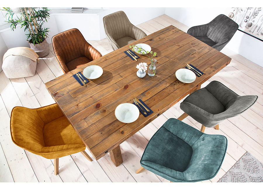 chaise haute de bar en velours confortable avec table de bar