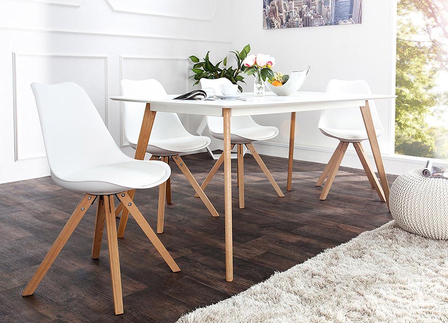 Chaise scandinave blanche : 15 modèles pour ta table à manger