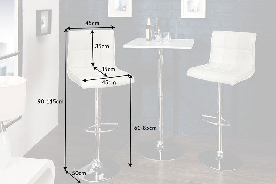 TABOURET DE BAR RÉGLABLE AVEC DOSSIER PAS CHER