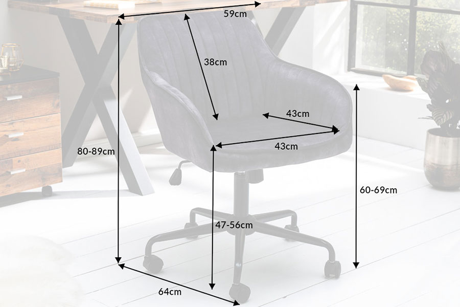 DIMENSIONS DE LA CHAISE DE BUREAU