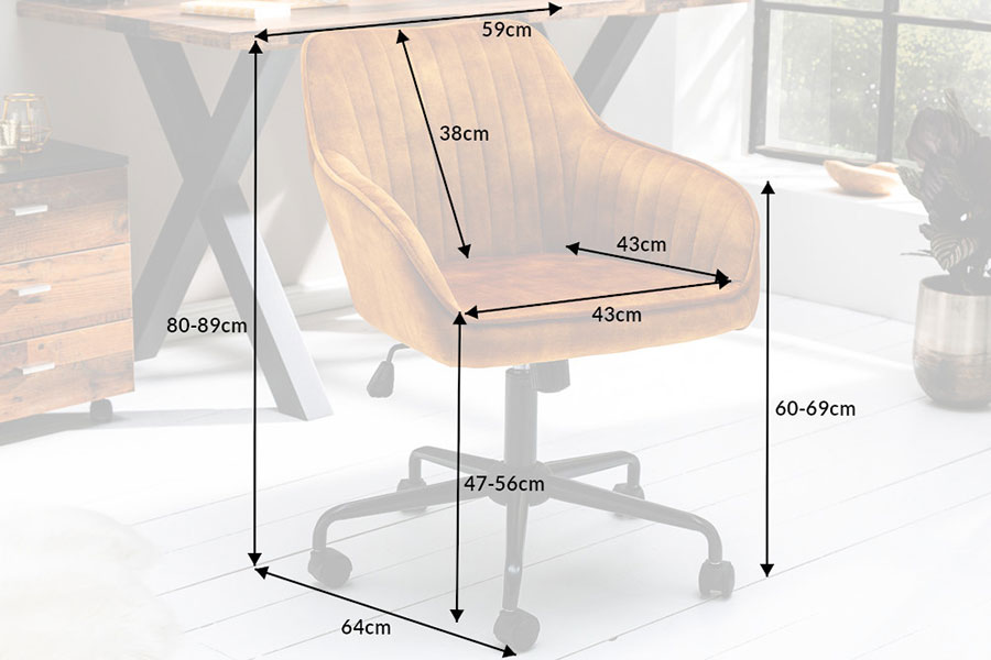 DIMENSIONS DE LA CHAISE DE BUREAU