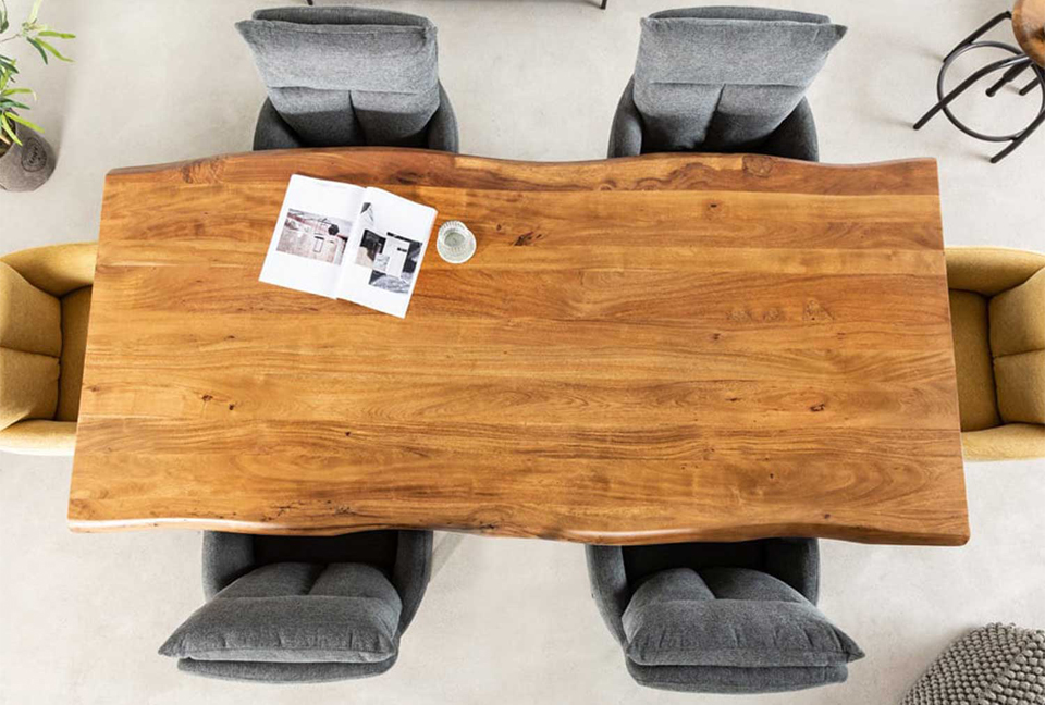 table de repas 220 cm et fauteuils