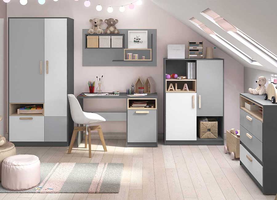 Bureau enfant SMILE Gris