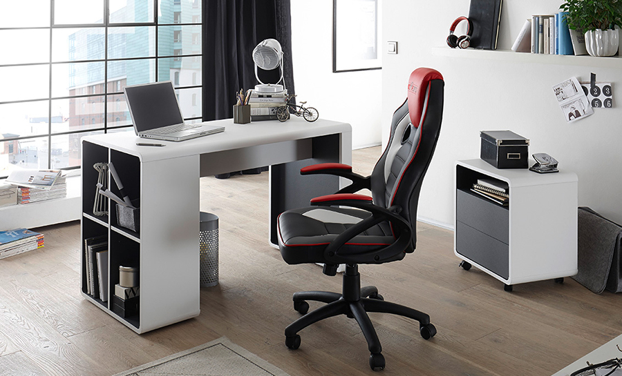 Toevoeging Gemaakt van Klas Bureau Design Blanc & Gris pour bureau