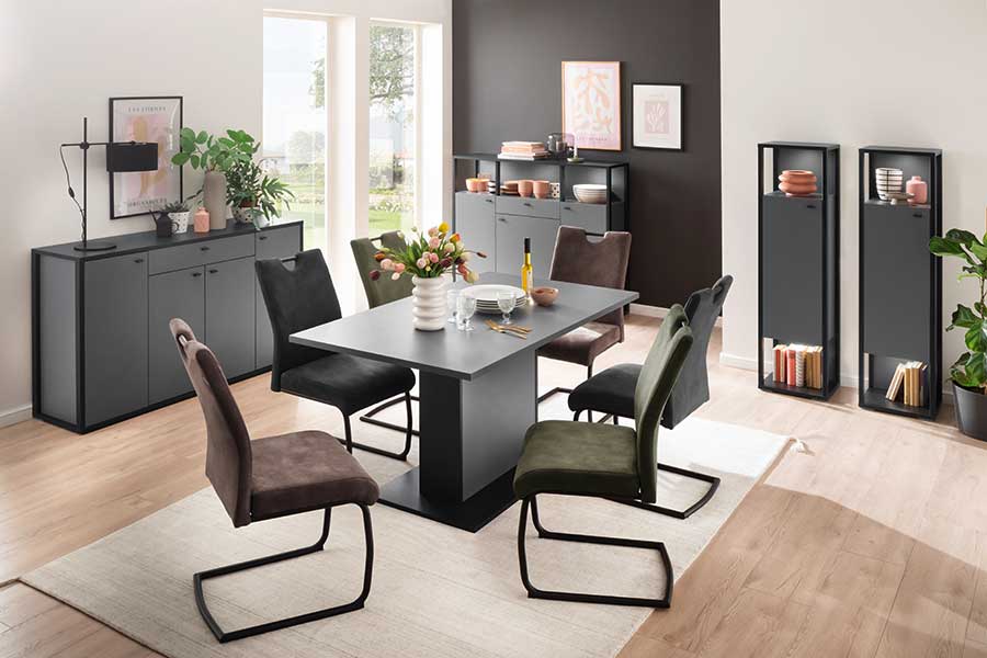 MOBILIER DESIGN GRIS ANTHRACITE