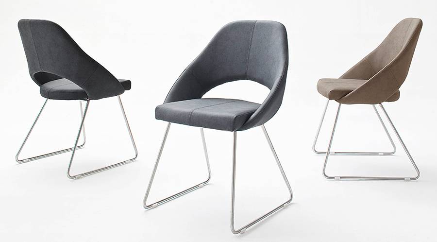 Chaise Luge Design & Pied Inox pour salle à manger Chaise Luge Design & Pied Inox pour salle à manger