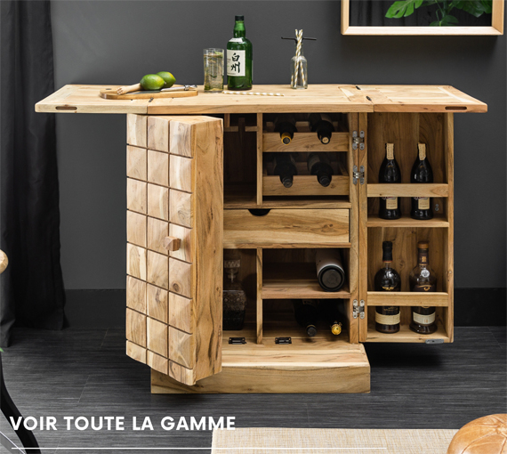 meuble de bar bois massif