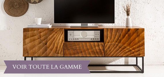 Meuble TV en bois massif